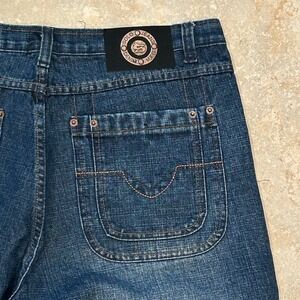 Solo Basic Jeans Mens 36x32 Blue Denim Baggy Wide Straight Leg Cotton Pants Y2k